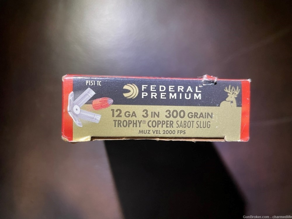 Fed. Premium 3 inch 12Ga. trophy Copper Shotgun Slugs (5ct.)-img-0