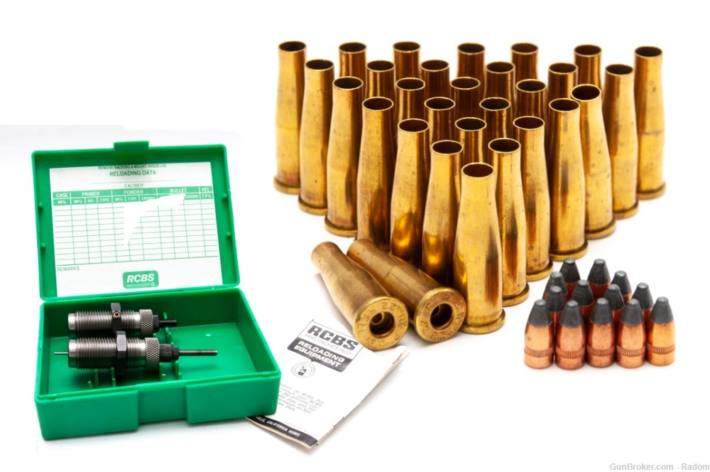 .22 Rem Jet Brass & Bullets | 445 bullets | 450 unprimed + More | Die Set-img-0