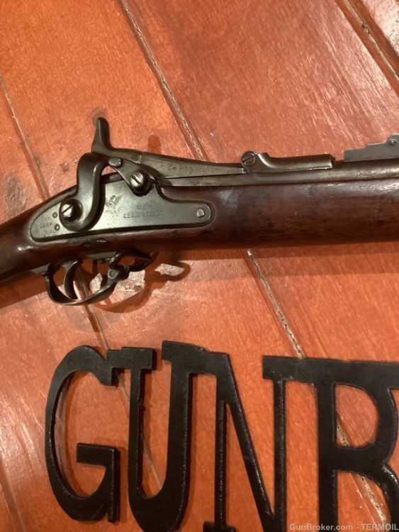 Rare 1864 Springfield 50-70 US Trapdoor Rifle 1866 -img-2