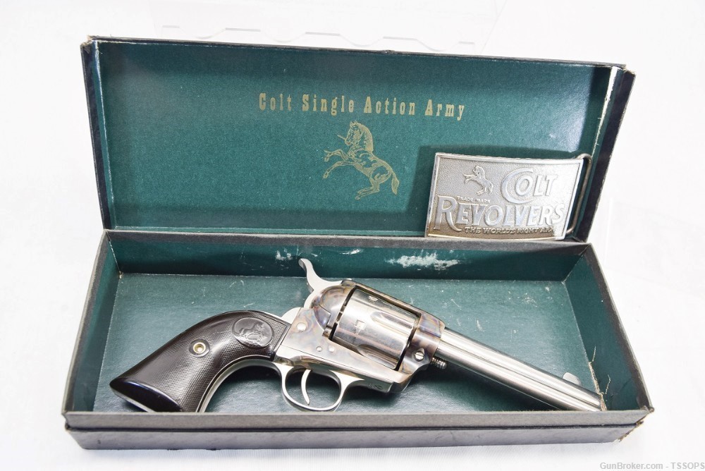 COLT FRONTIER SA  ARMY  REVOLVER 44-40 1903  TIFFANY SILVER BUCKLE 1903-img-0