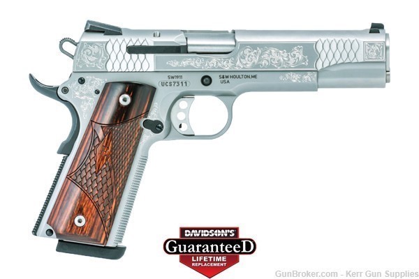 S&W 1911 1911E ENGRAVED 10270 .45ACP 8+1 STAINLESS PISTOL, NIB, 2-MAGS-img-0