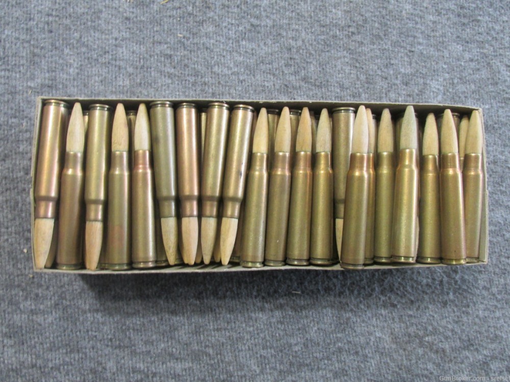 100 ROUNDS OF DANISH 8mm MAUSER WOOD TIP BLANK CARTRIDGES-img-2