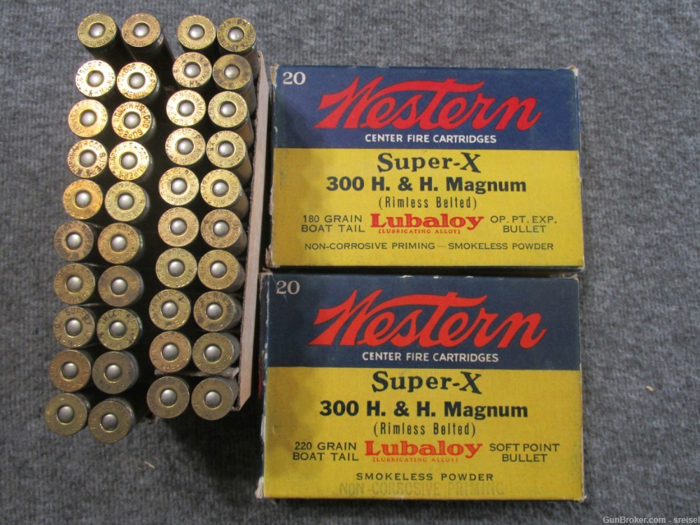 2 BOXES-40 ROUNDS OF WESTERN SUPER X .300 H&H MAGNUM CALIBER AMMO-img-1