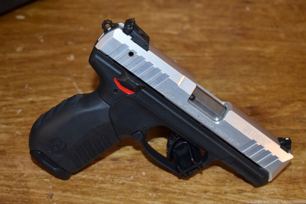 Ruger SR22 .22 LR 3.5" (Silver) Rimfire Pistol Case & (6) 10RD Mags-img-7