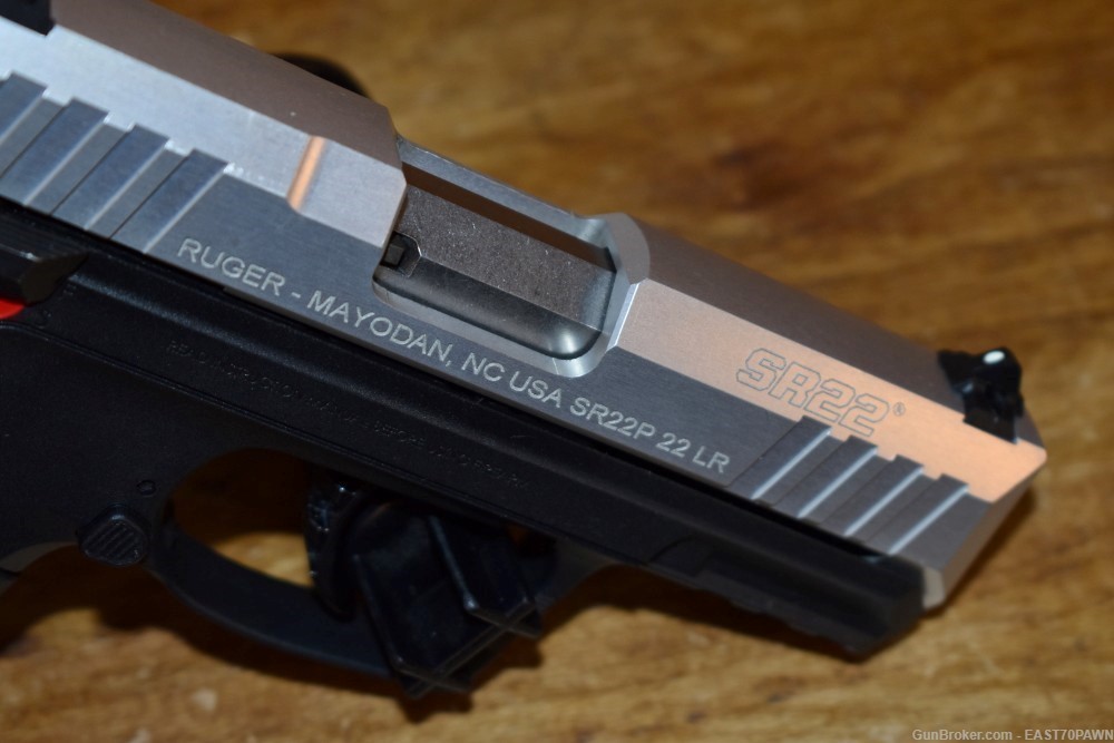 Ruger SR22 .22 LR 3.5" (Silver) Rimfire Pistol Case & (6) 10RD Mags-img-9