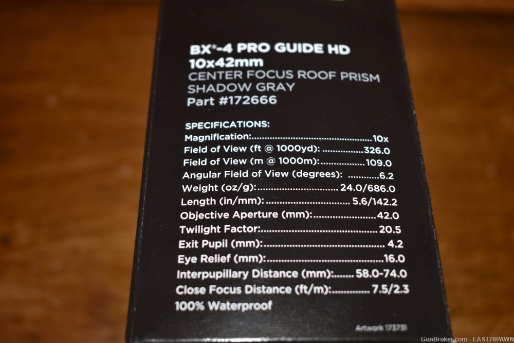 Leupold BX-4 Pro Guide HD 10x42MM Binoculars 172666 Shadow Gray-img-9