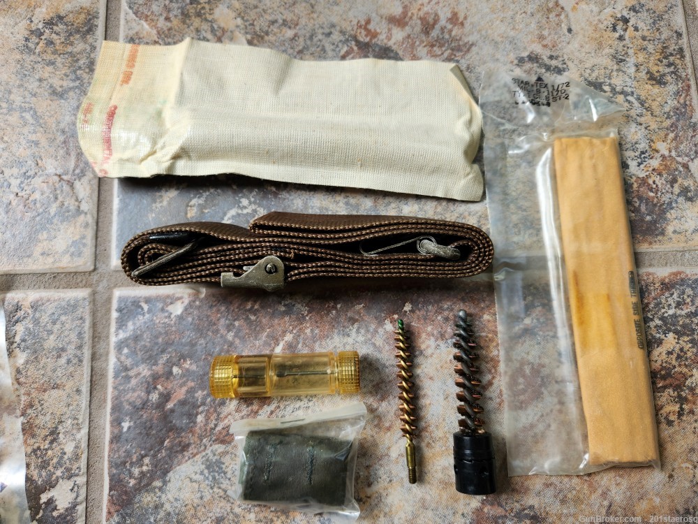 Unopened c.1970s USGI Issue M-14 M1 Garand Rifle Cleaning Kit w Nylon Sling-img-1