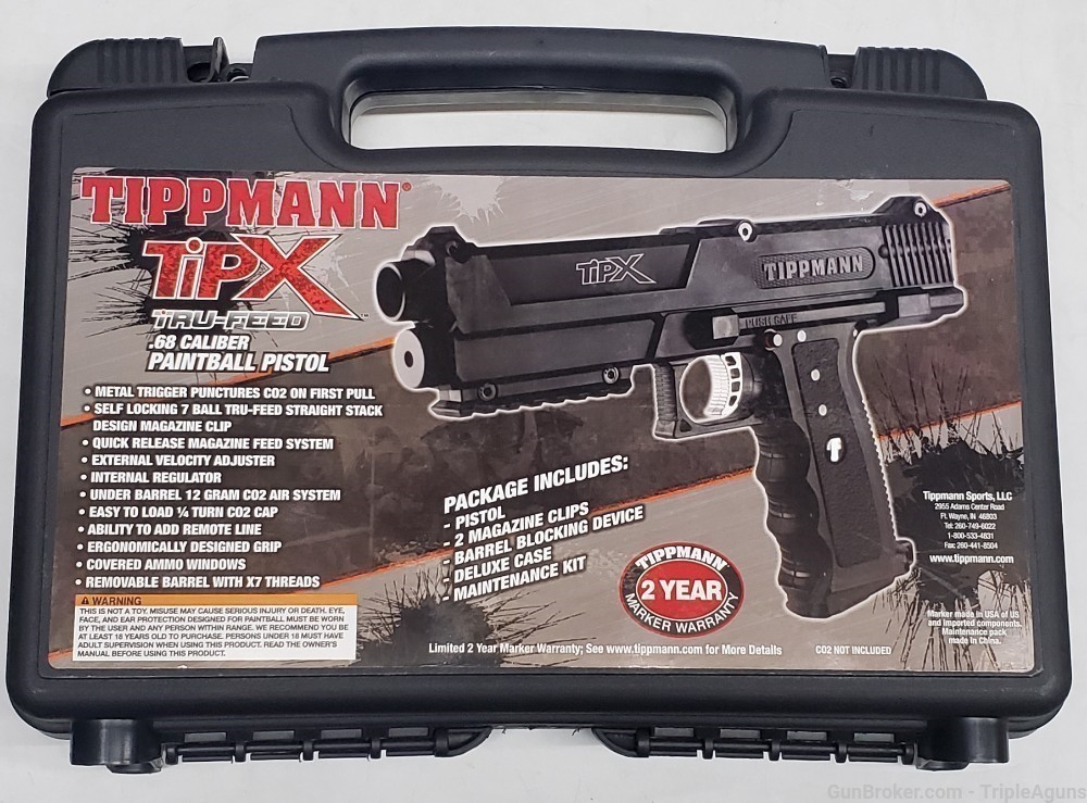 Tippman TIPX paintball marker .68 caliber CO2 mag fed new old stock-img-17