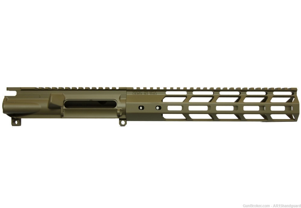 AR15 Stripped upper w/ 10" MLOK Handguard Cerakote FDE Combo (MADE IN USA)-img-0