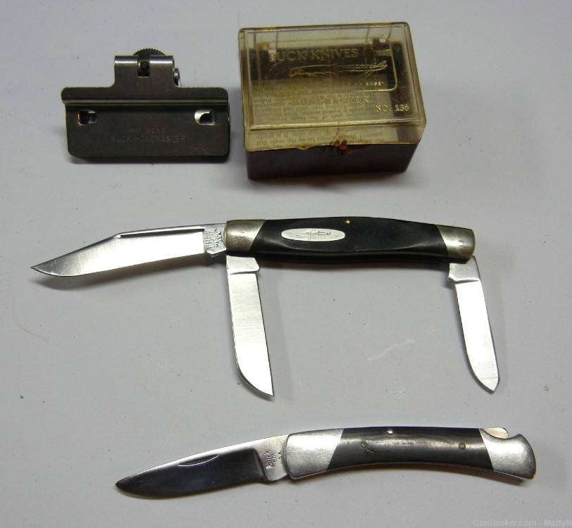 BUCK Knife Package and Buck Honemaster 307 501 and NO. 136 -img-0