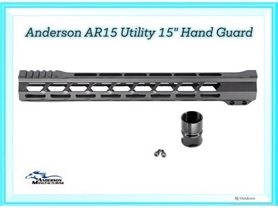 Anderson AR15 Utility Low-Mass Handguard Kit, MLOK, 15'' (Hardware Included