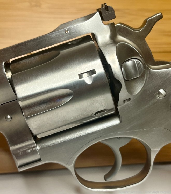 Ruger Redhawk 44 Rem Mag 7.50" 6 Round Wood Grip Satin Stainless Revolver -img-2