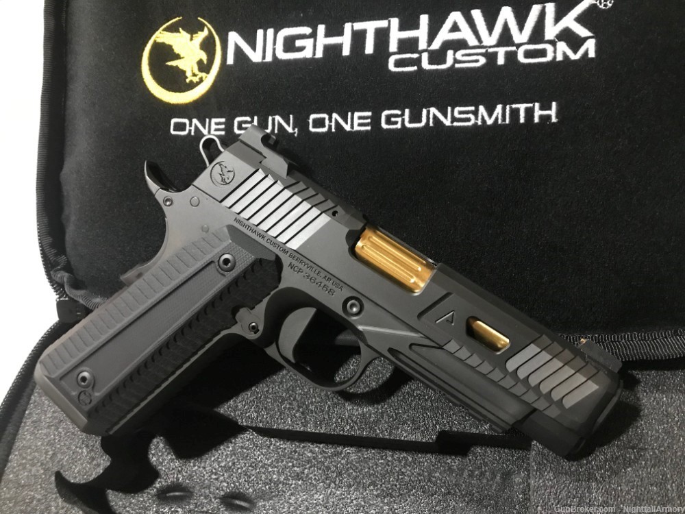 Nighthawk Custom Agent2 9mm 1911 Agent 2 IOS Black DLC gold, extra barrel 9-img-4