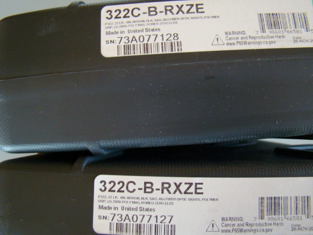 Pair of Sig Sauer P322 .22LR Pistols Romeo Zero Elite optic consec Serial #-img-7