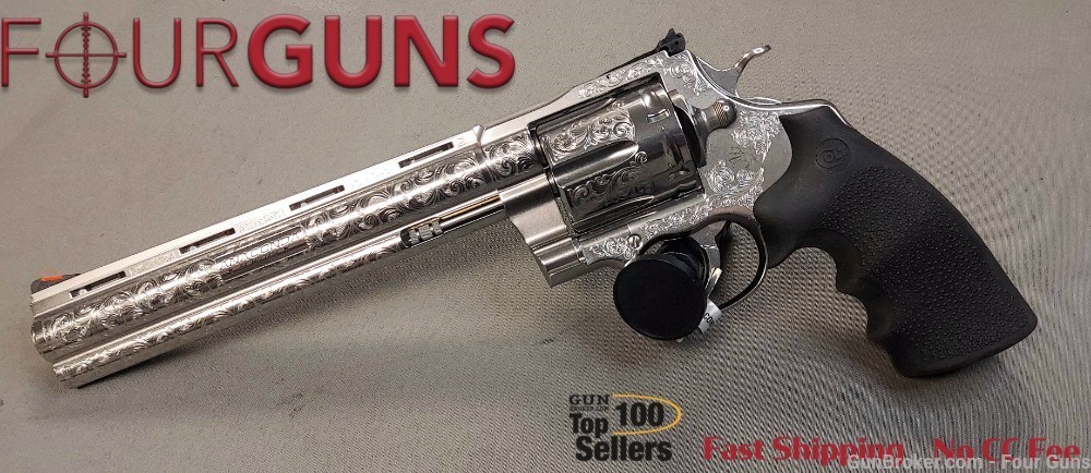 Colt Anaconda Engraved .44 Magnum 6rd Revolver 8" ANACONDA-SP8RTS-img-0