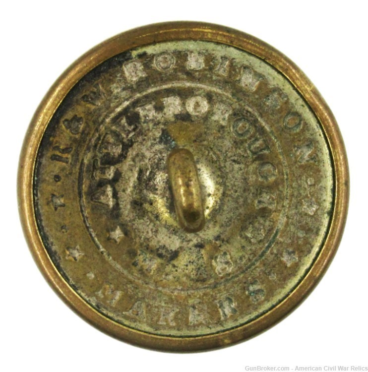 Pre-Civil War Massachusetts Volunteer Militia Coat Button late 1830's-40's-img-1