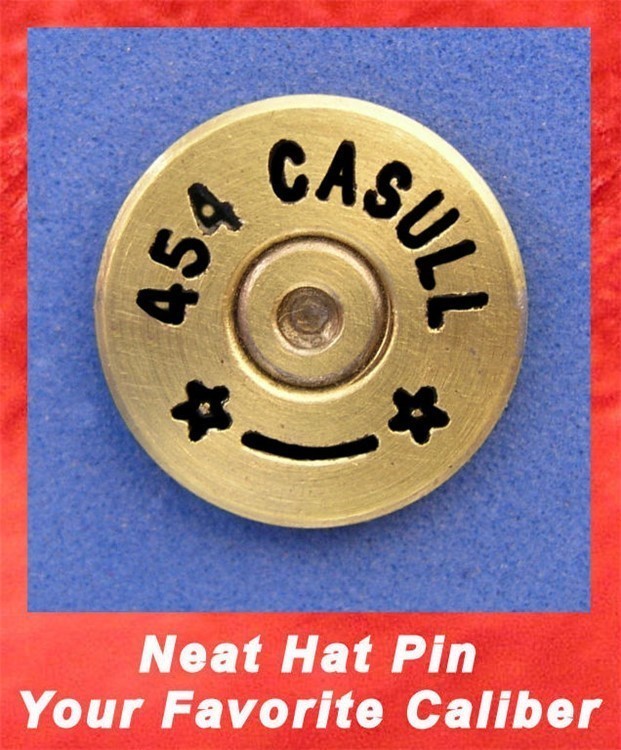 Starline 454 CASULL Hat Pin  Tie Tac  Ammo Bullet-img-0