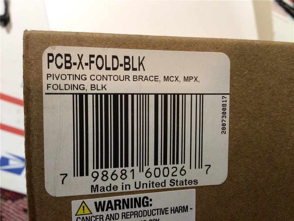 Sig Sauer Brace pivoting Folding Black  MCX MPX  PCB-X-Fold-BLK-img-1
