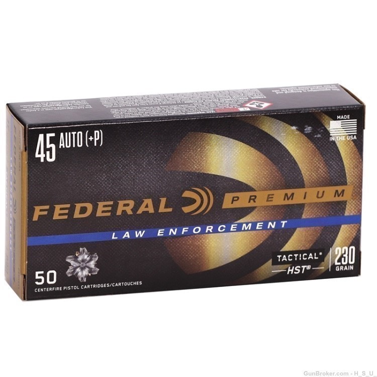 500 RDS Federal LE HST 45 Auto Ammo +P 230gn .45 JHP-img-0