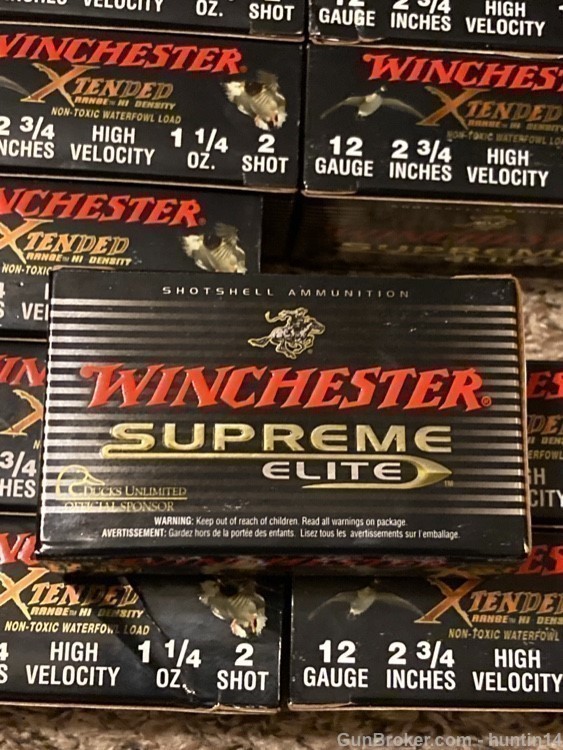 100 rds Winchester Elite 12ga 2.75” 1.25oz #2 Hevi Shot Tungsten Load-img-1