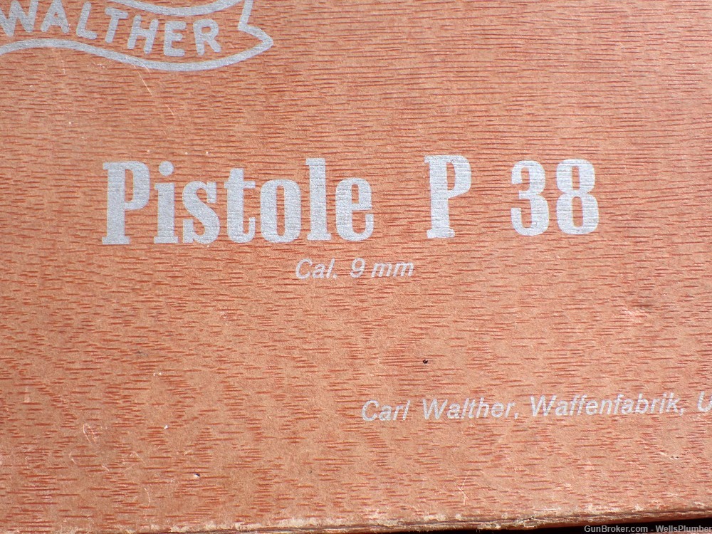 WALTHER P38 FACTORY 9MM TWO PIECE ORIGINAL BOX (RARE)-img-5