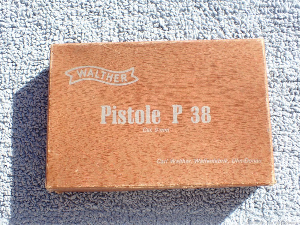WALTHER P38 FACTORY 9MM TWO PIECE ORIGINAL BOX (RARE)-img-0