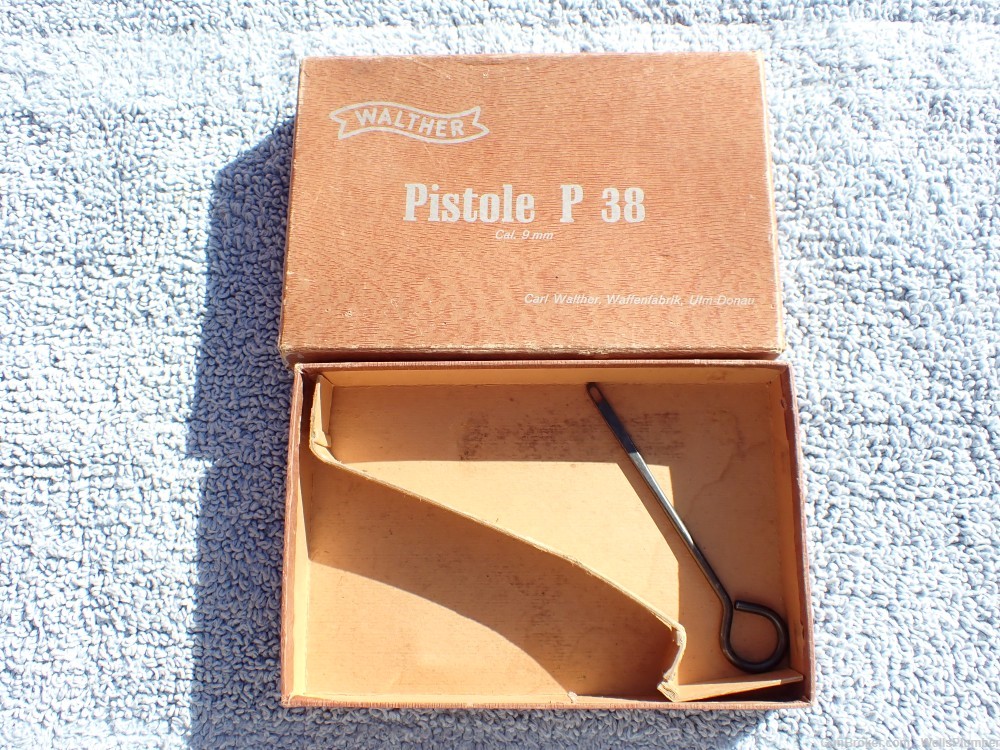 WALTHER P38 FACTORY 9MM TWO PIECE ORIGINAL BOX (RARE)-img-1