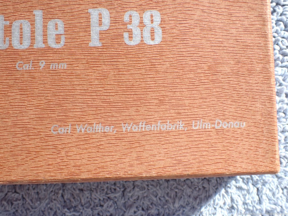 WALTHER P-38 FACTORY 9MM TWO PIECE ORIGINAL BOX (RARE)-img-5