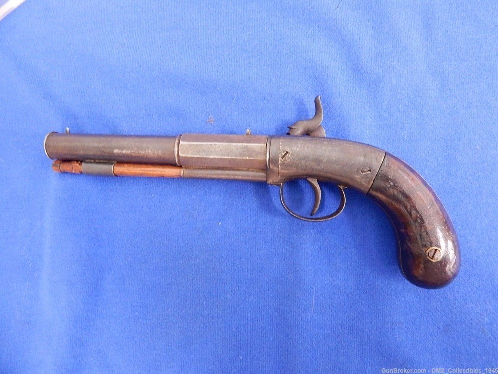 1840s-50s Allen Type 40 Caliber Percussion Single Shot Pistol-img-7