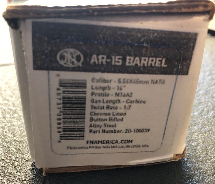 FN America, Barrel, 16", Black, Button Broached, Matte, Carbine Length Gas-img-2