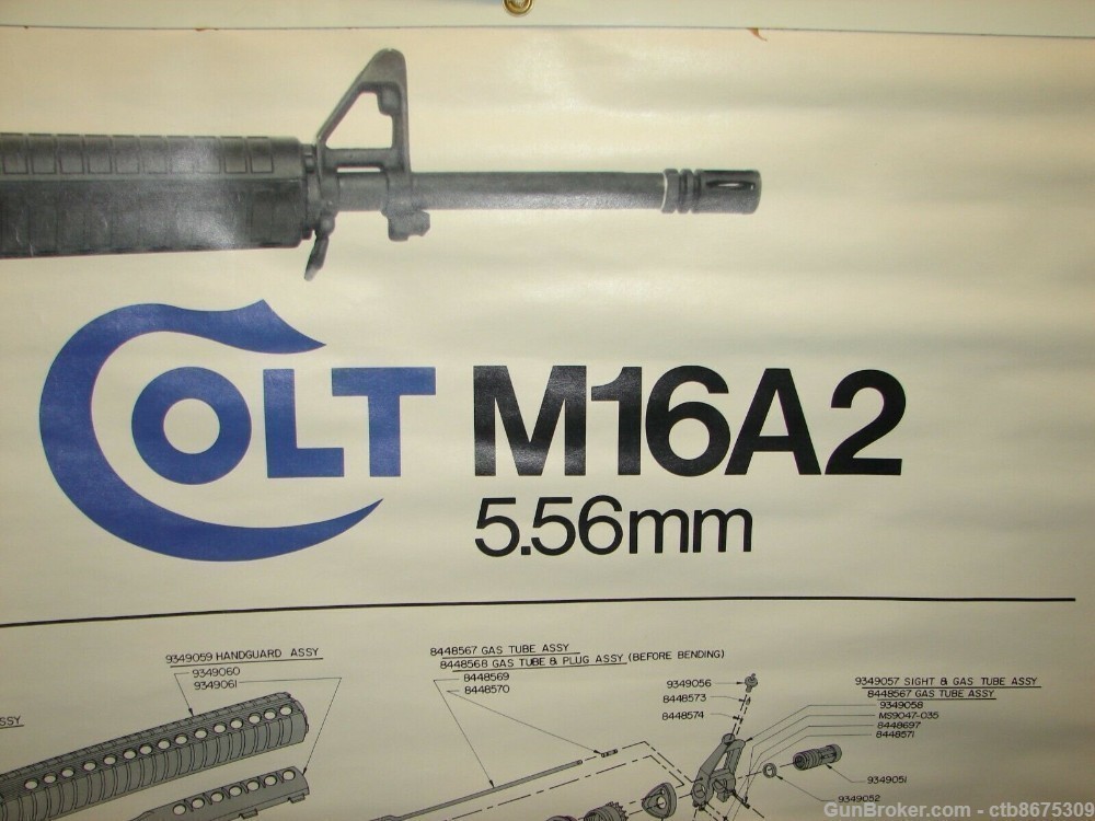 Colt Firearms Large 4' x 3' AR-15 M-16 A2 Wall Poster Chart-img-9