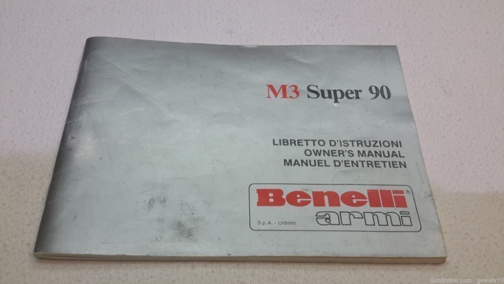 Benelli M3 SUPER 90 Factory Owner's Manual, 1989 (under HK)-img-0