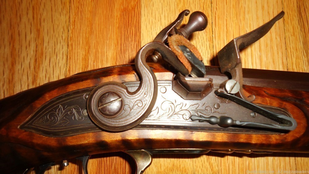 Edward Marshall flintlock rifle 58 caliber Getz Swamped, Chamber's Lock-img-13