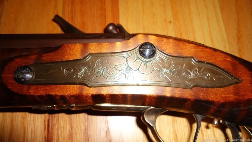 Edward Marshall flintlock rifle 58 caliber Getz Swamped, Chamber's Lock-img-10