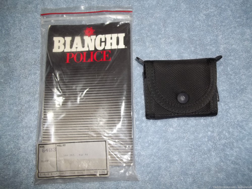 VERY RARE Bianchi Ranger Double Ammo Dump Pouch with Bianchi Speed Strips  -img-1