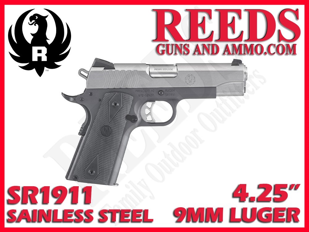 Ruger SR1911 Commander Two Tone 9mm 4.25in 2-9Rd Mags 6722-img-0