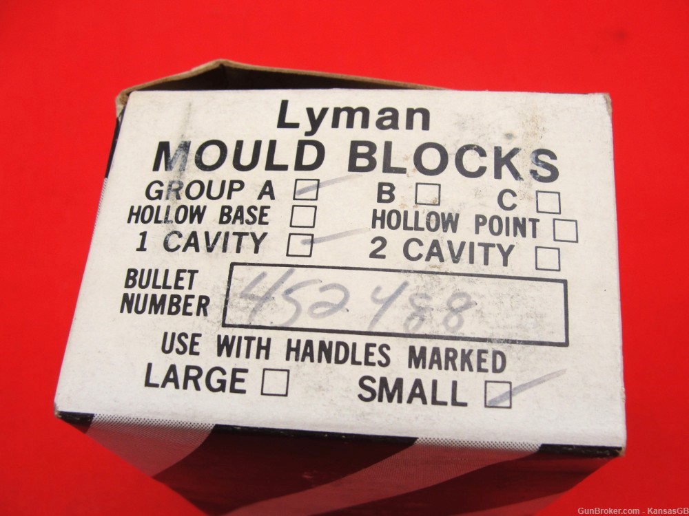 Lyman 452488 SC 45 cal. 195 gr SWC bullet mould blocks-img-7