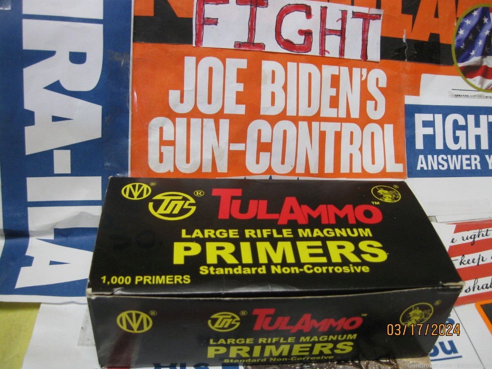 VERY SCARCE LARGE RIFLE Magnum Primers 1000 pc New Brick other LR available-img-0