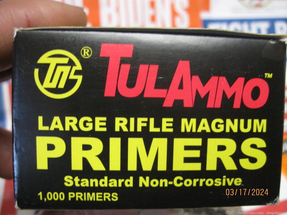 VERY SCARCE LARGE RIFLE Magnum Primers 1000 pc New Brick other LR available-img-1