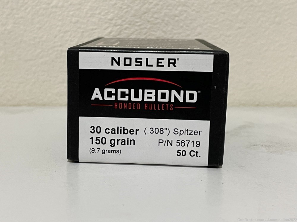 Nosler Accubond 30 Cal 150g - 1 boxes (50 bullets) – 56719-img-0