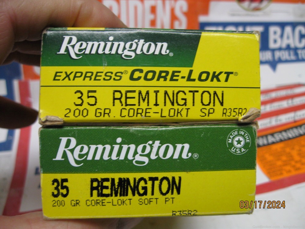 SCARCE Now 40 pc Clean 35 Remington Boxed Brass; more once fired too-img-1