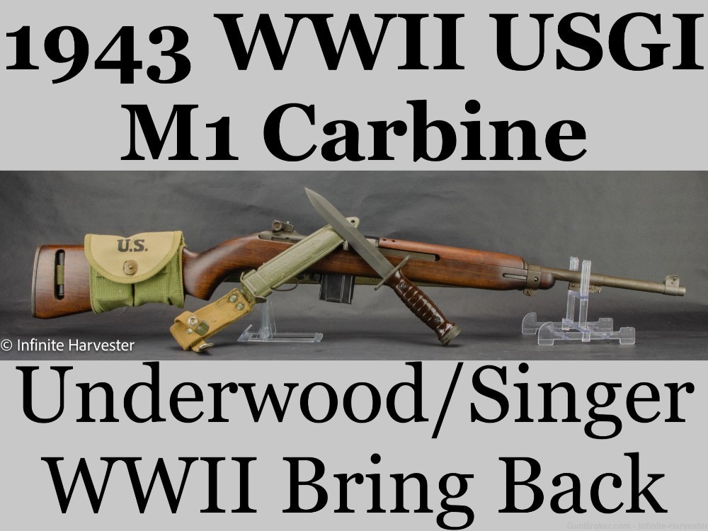 Underwood M1 Carbine WW2 USGI M1-Carbine Underwood/Singer .30 Carbine USGI -img-0