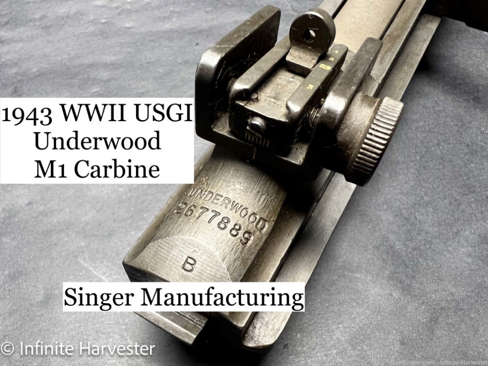Underwood M1 Carbine WW2 USGI M1-Carbine Underwood/Singer .30 Carbine USGI -img-18