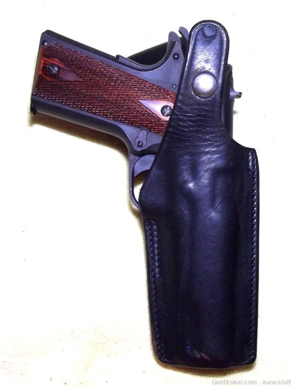 Vintage Safariland R/H Leather LEO Police Duty Holster Colt Gov't 1911 45-img-0