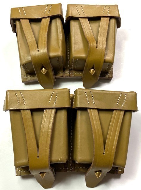 WWII SOVIET RUSSIA NAGANT RIFLE AMMO POUCHES-PAIR-img-0