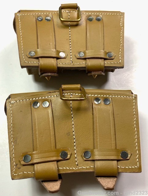 WWII SOVIET RUSSIA NAGANT RIFLE AMMO POUCHES-PAIR-img-1