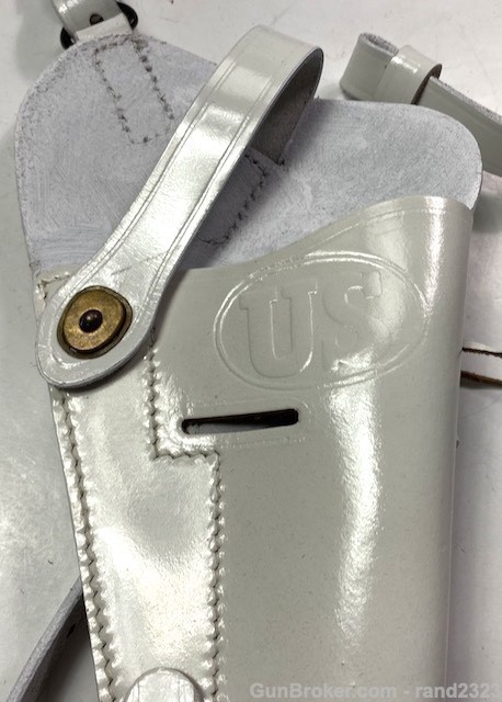 WWII US M7 .45 PISTOL SHOULDER HOLSTER-WHITE LEATHER-img-2