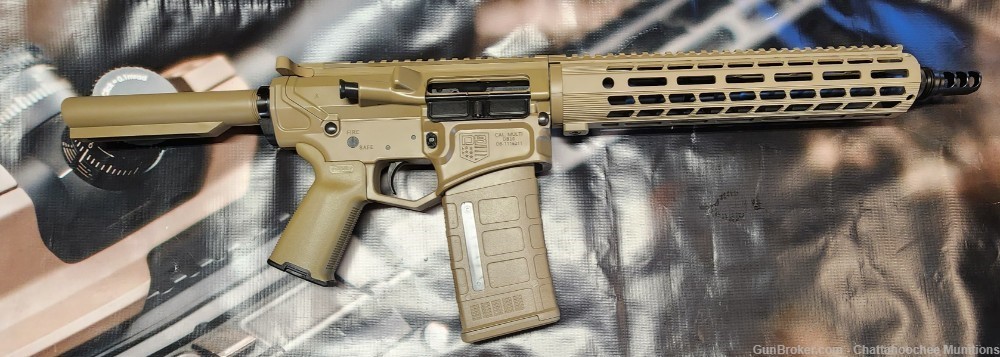 8.6 Blackout 12" AR10 Pistol - Diamondback Black Gold - FDE - Adj GB - SRS-img-0