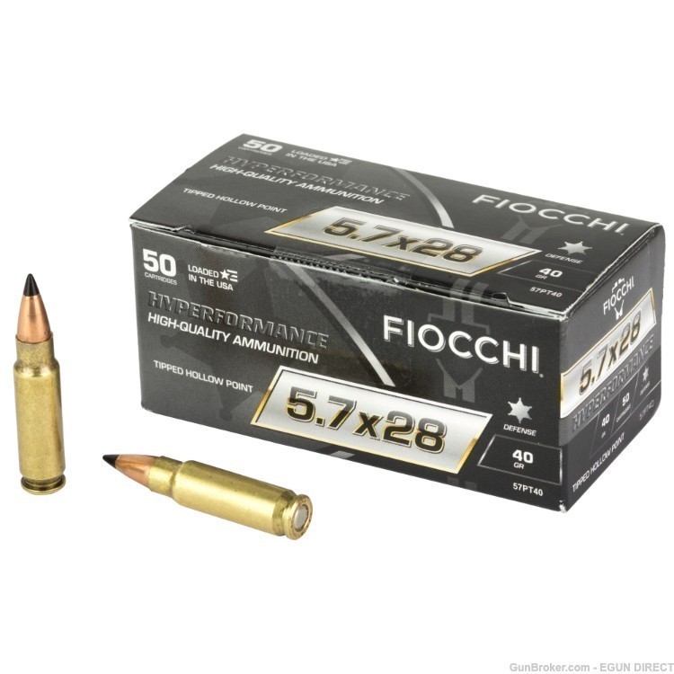 Fiocchi Ammunition Hyperformance 5.7X28mm 40gr Hollow Point - 50rd-img-0