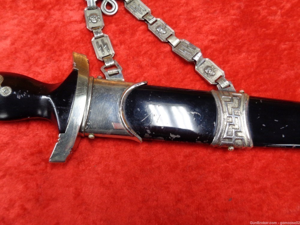 RARE German SS Chained Service Dagger M36 World War II Germany WWII I TRADE-img-2